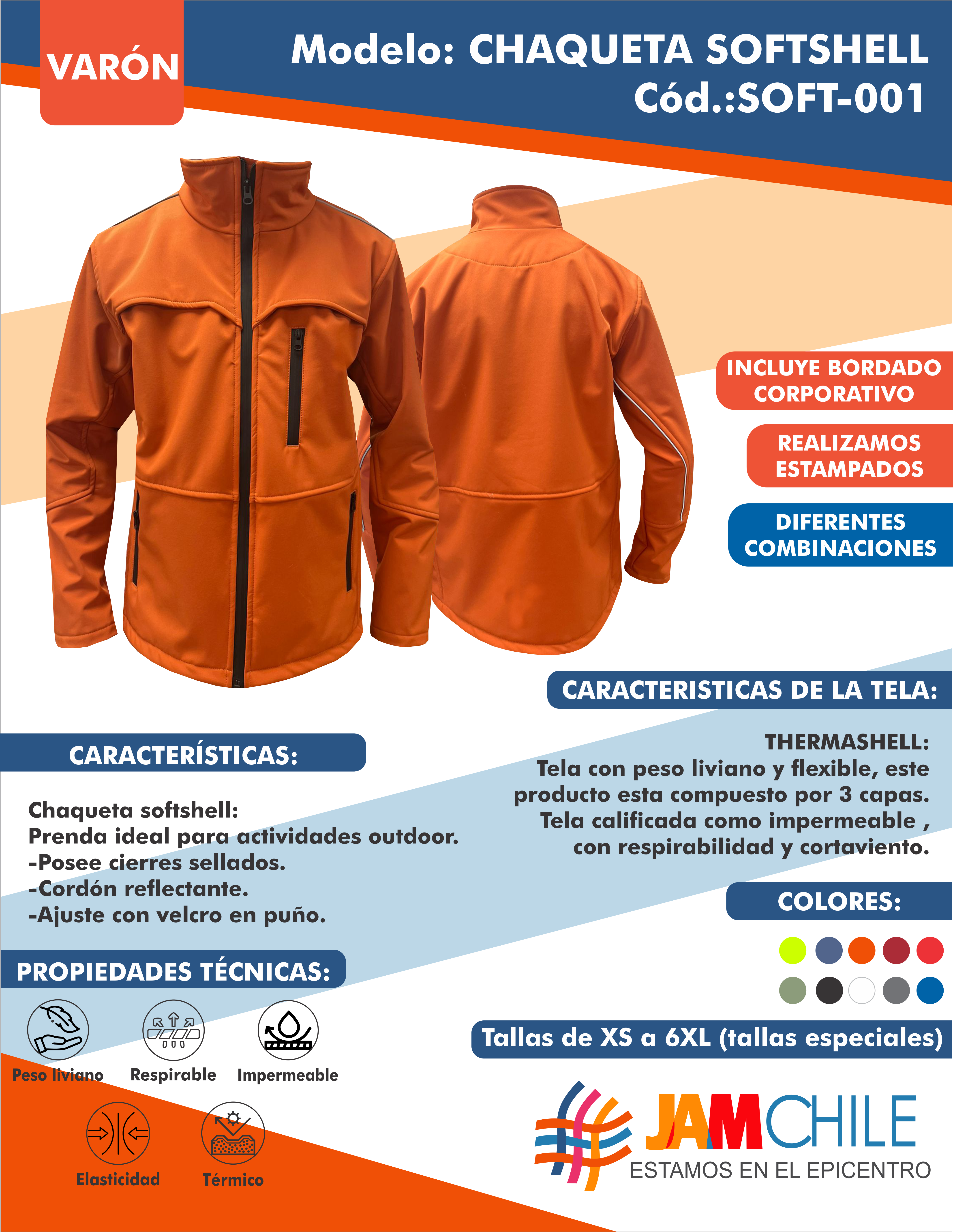 Chaqueta softshell (SOFT-001)
