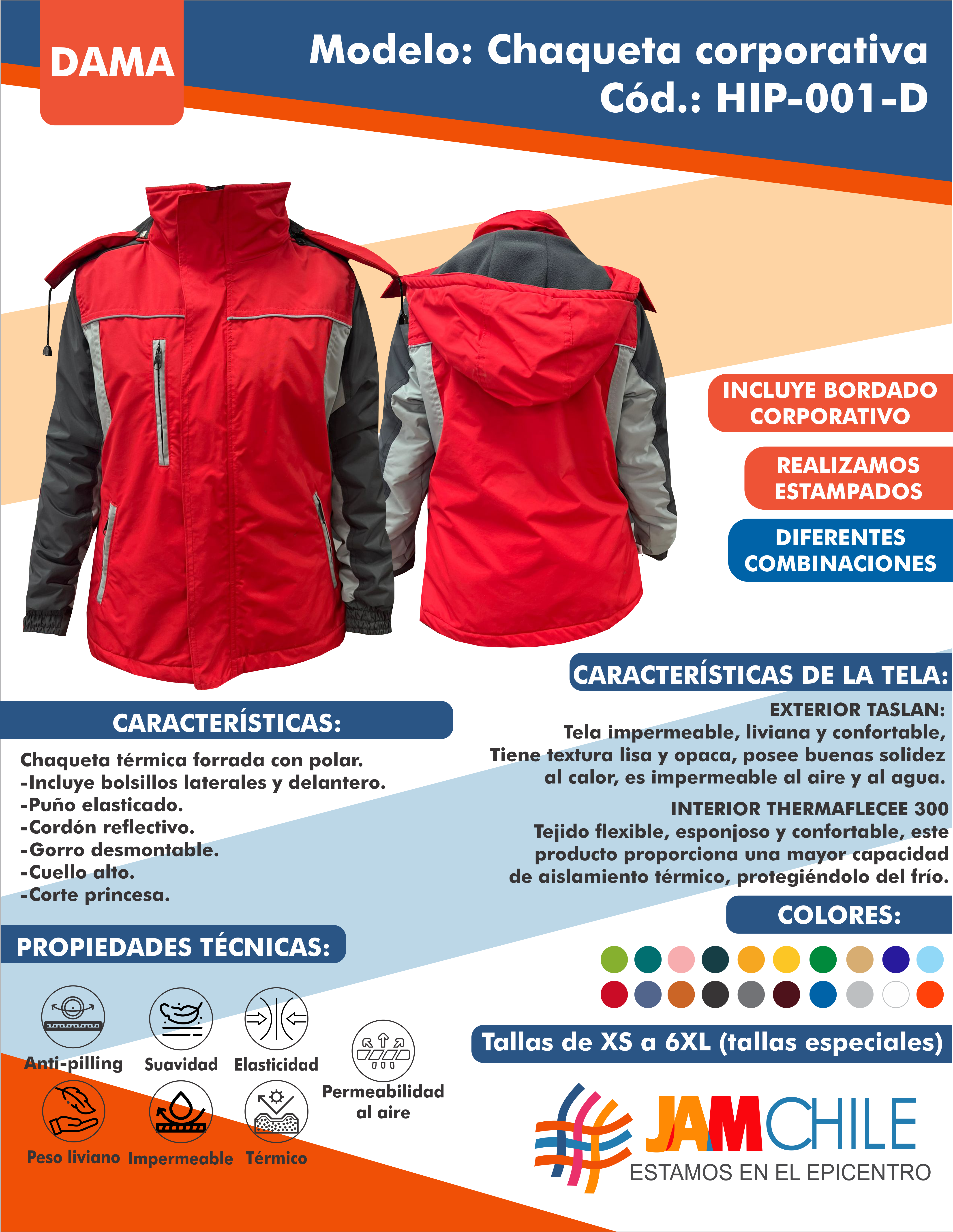 chaqueta hipora verita dama (HIP-001-D)